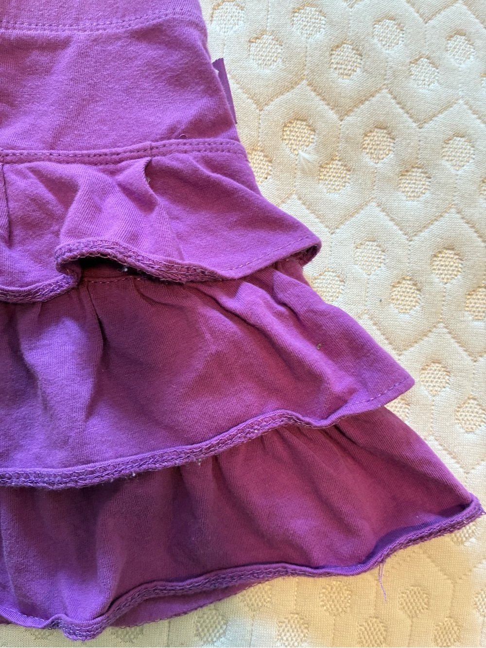 Purple Ruffled Layered Mini Skirt - Picture 4 of 5